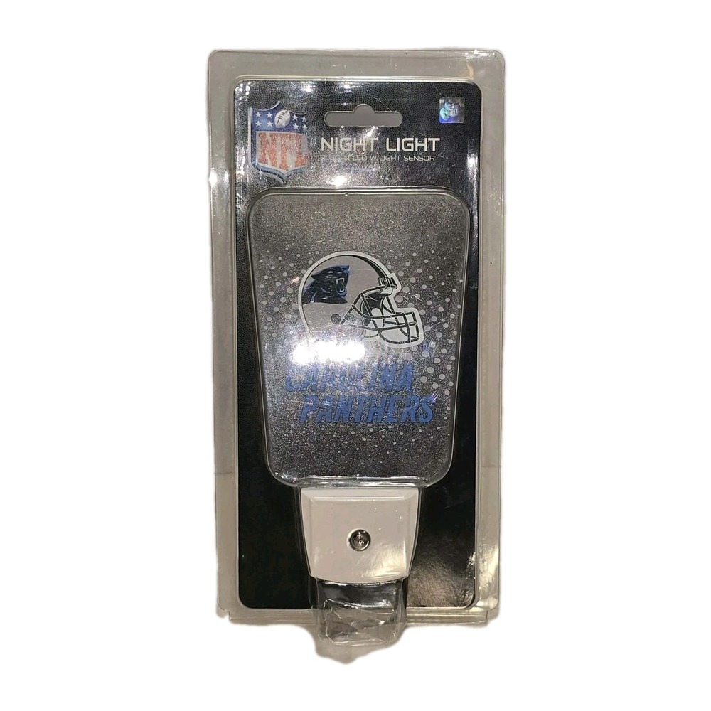 Carolina Panthers‎ NFL Night Light Plug-In Sensor New 🏈💙